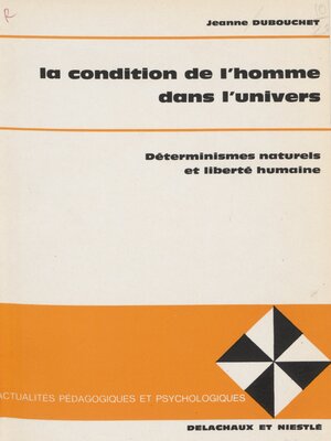 cover image of La Condition de l'homme dans l'univers